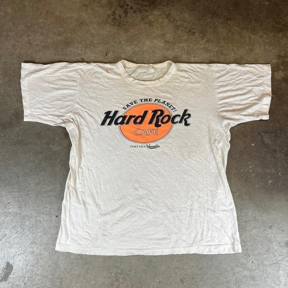 Vintage single stitch Hard Rock Cafe white t-shirt Size men's medium